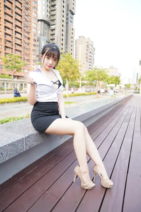 [Mzsock] NO.078 Chen Jialin OL short skirt high heels beautiful legs outdoor shot street photography#[100P]-78